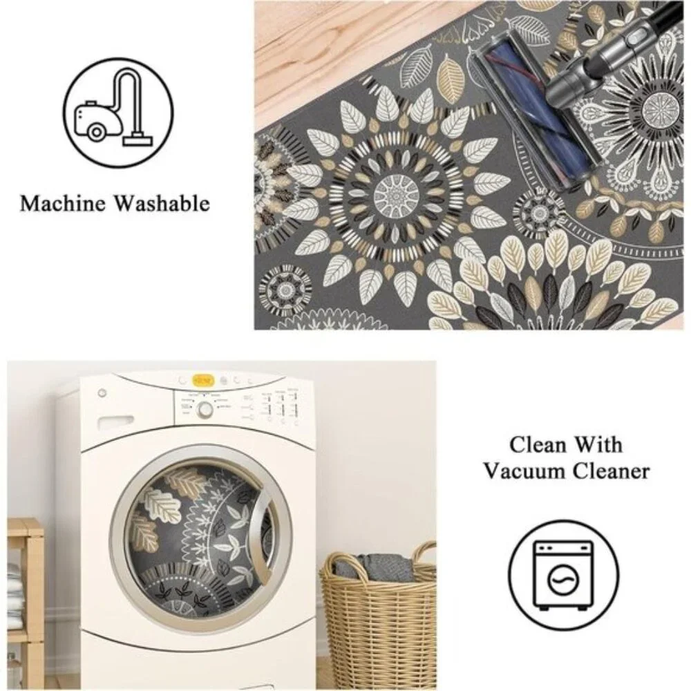 New 3-Piece Kitchen Rug Set, Washable Non-Slip Farmhouse Mats for Floor